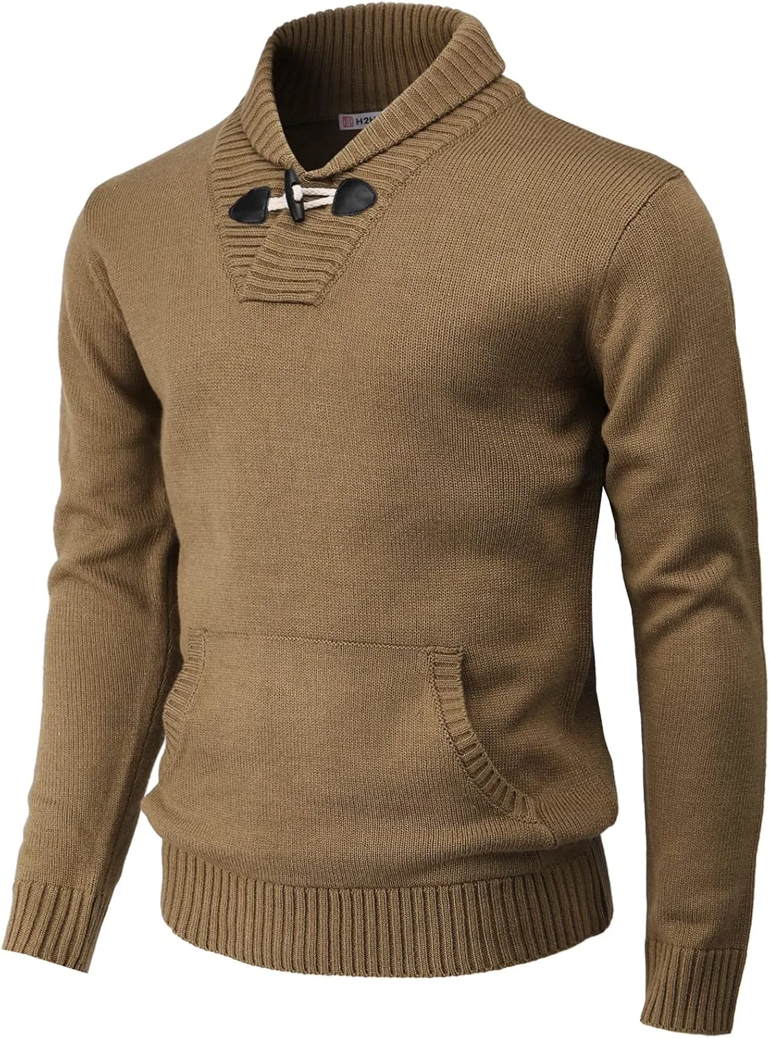 

Мужской свитер H2H Casual Slim Fit с длинным рукавом и застежкой на пуговицах