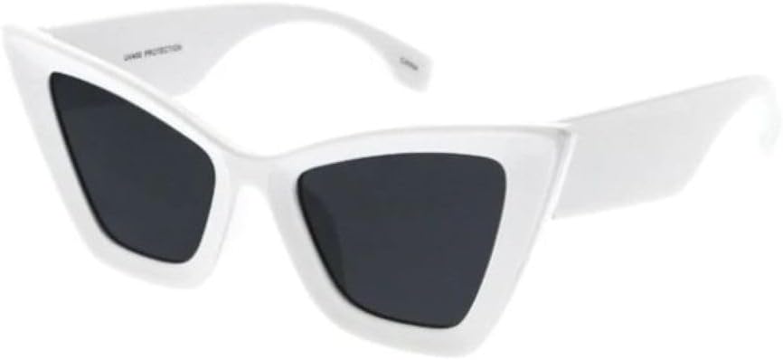 

AStyles - Солнцезащитные очки Super Cateyes в винтажном стиле, модные, в стиле модерн, с высокой заостренной оправой в форме «кошачьих глаз», в горошек, Whitethickframe