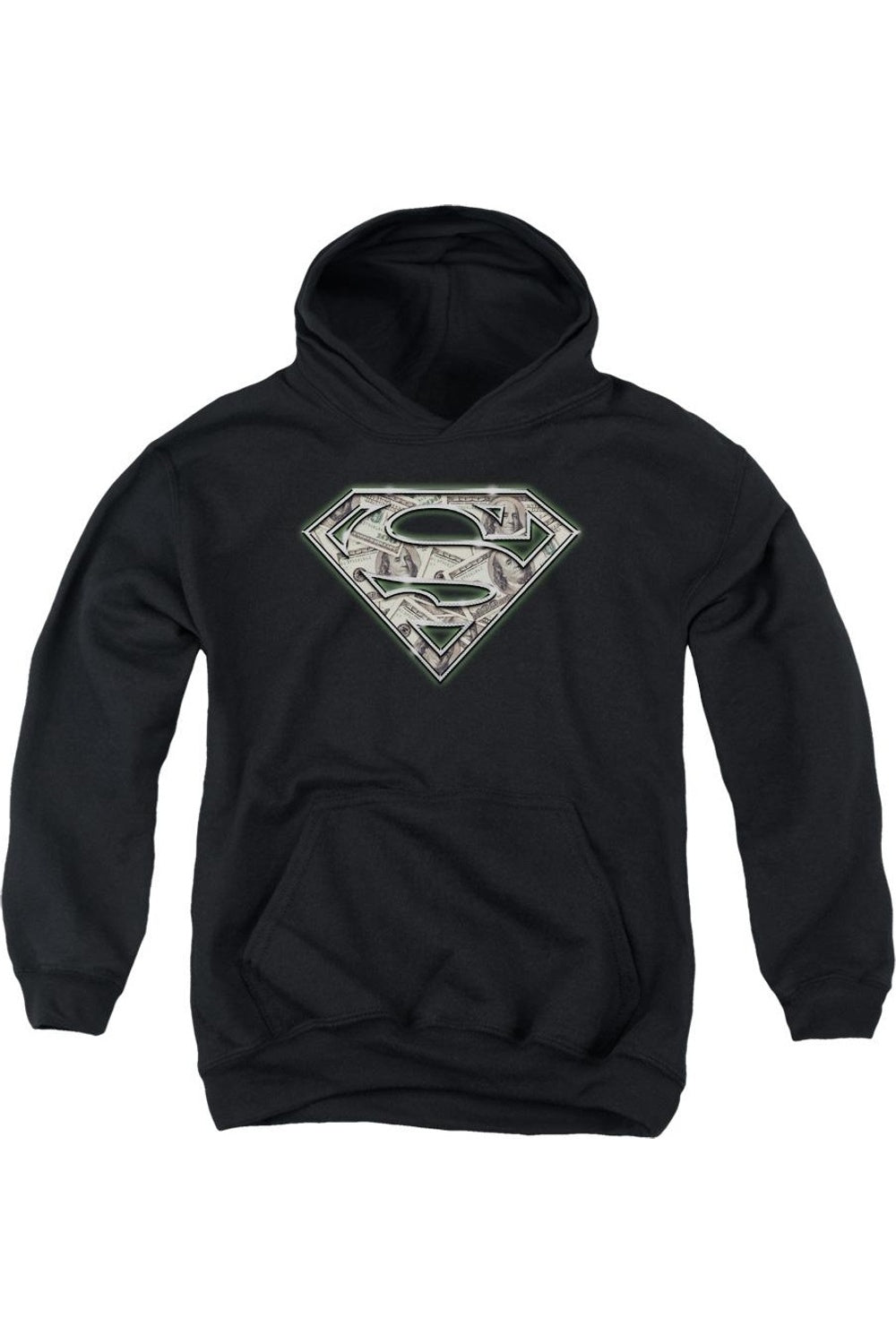 

Толстовка с капюшоном Superman All About The Benjamins для молодежи Gildan, черный