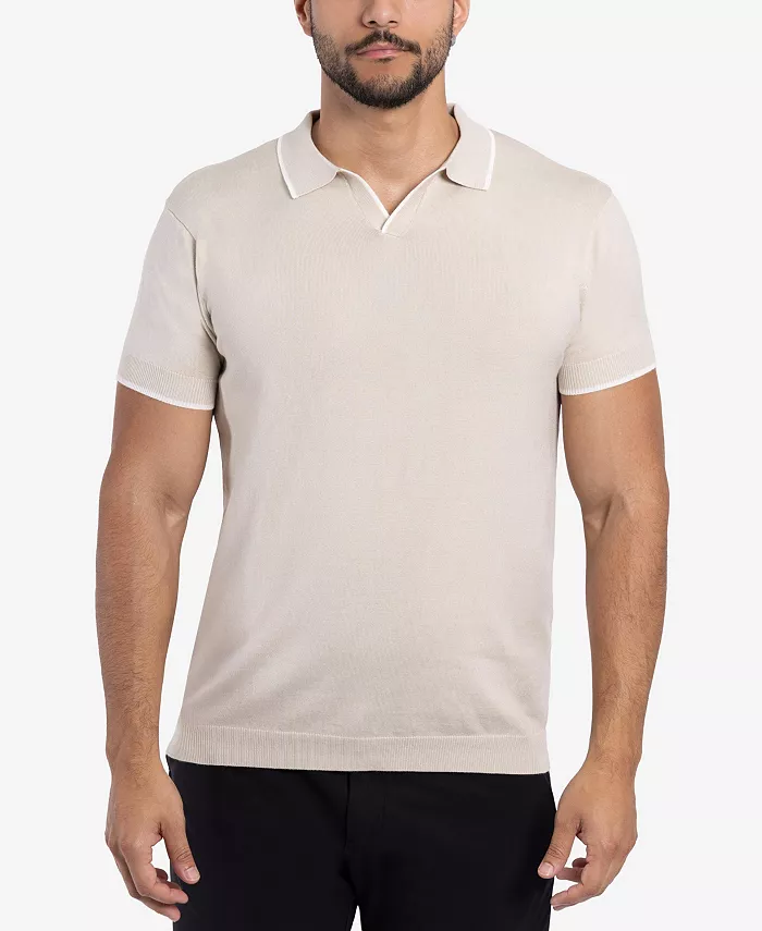 

Мужской поло свитер с V-образным воротником Xray, загар/бежевый