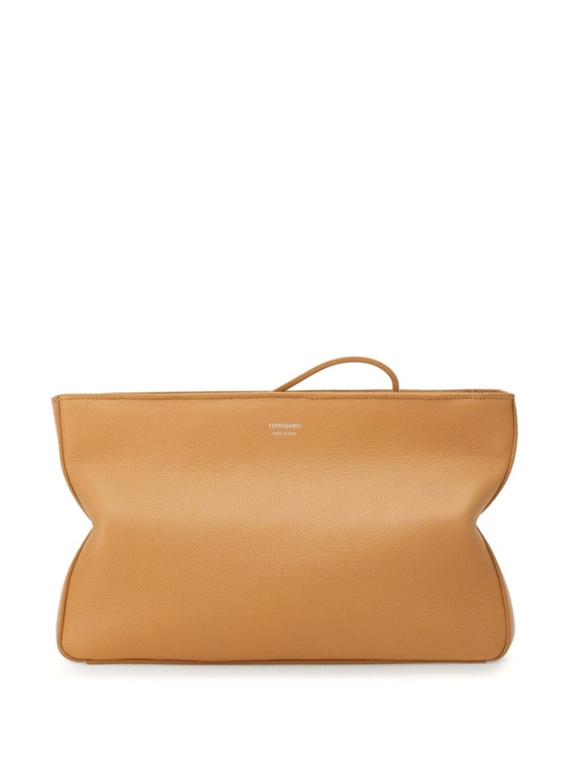 

Ferragamo клатч с тисненым логотипом, нейтральный цвет
