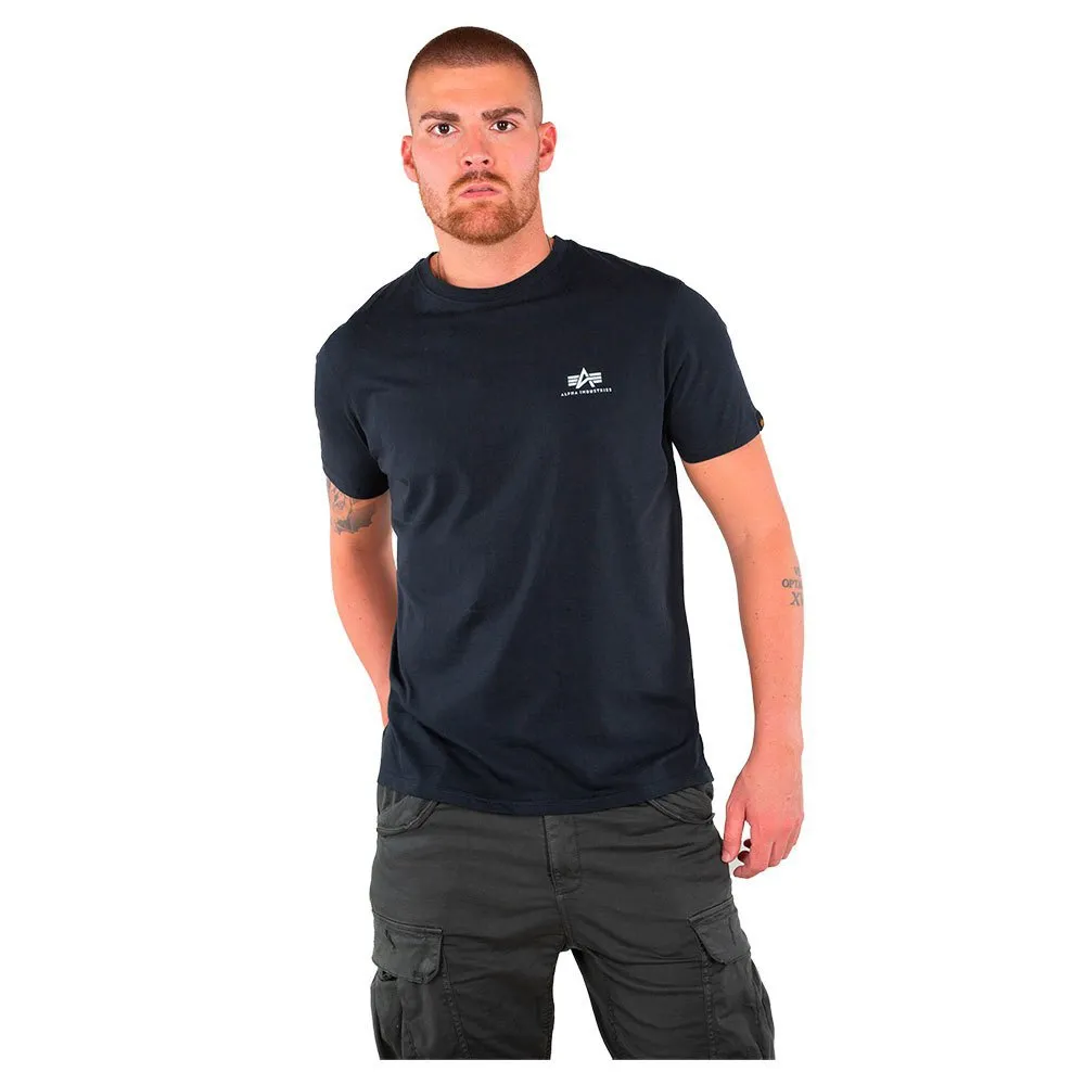 

Футболка с коротким рукавом Alpha Industries Basic Small Logo, синий