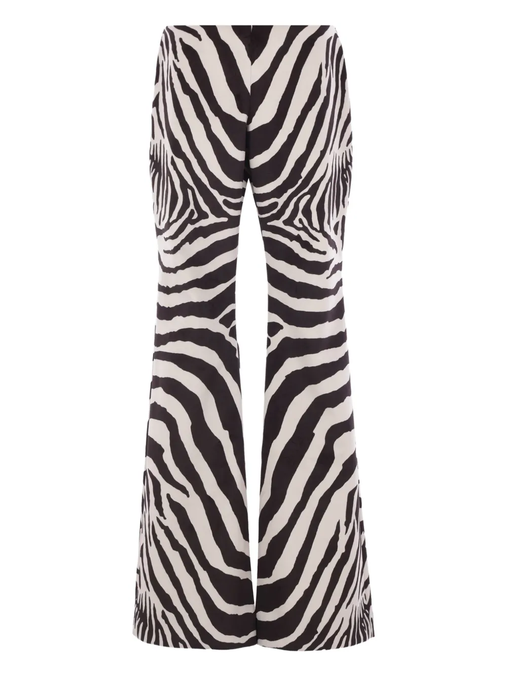 

Брюки-клеш с зебровым принтом Duran Lantink, черный
