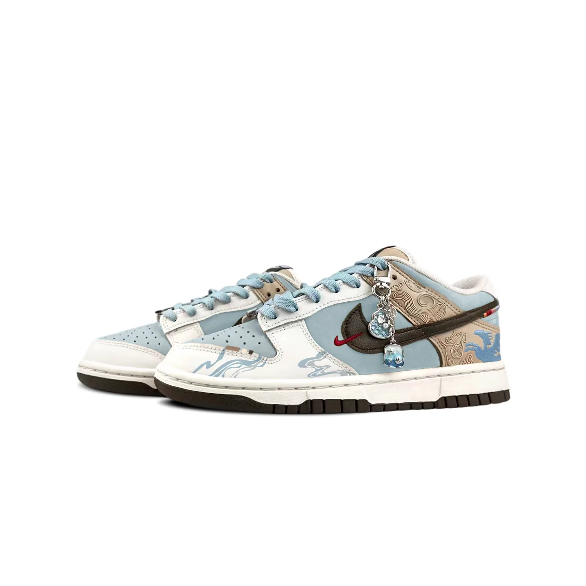 Nike Кроссовки Dunk Low Skateboard мужские синие коричневые — фото 4