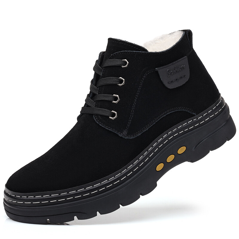 Зимние сапоги унисекс Journey Of Inspiration, цвет Black lace-up wool [thickened] — фото 4
