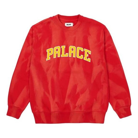 

Толстовка try-dye tie dye round neck alphabet sports red Palace, красный