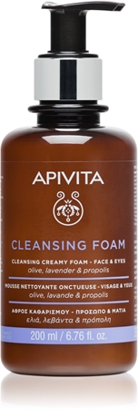

Крем-очищающая пена для лица и области вокруг глаз Apivita Cleansing Foam Face & Eyes, 200 ml