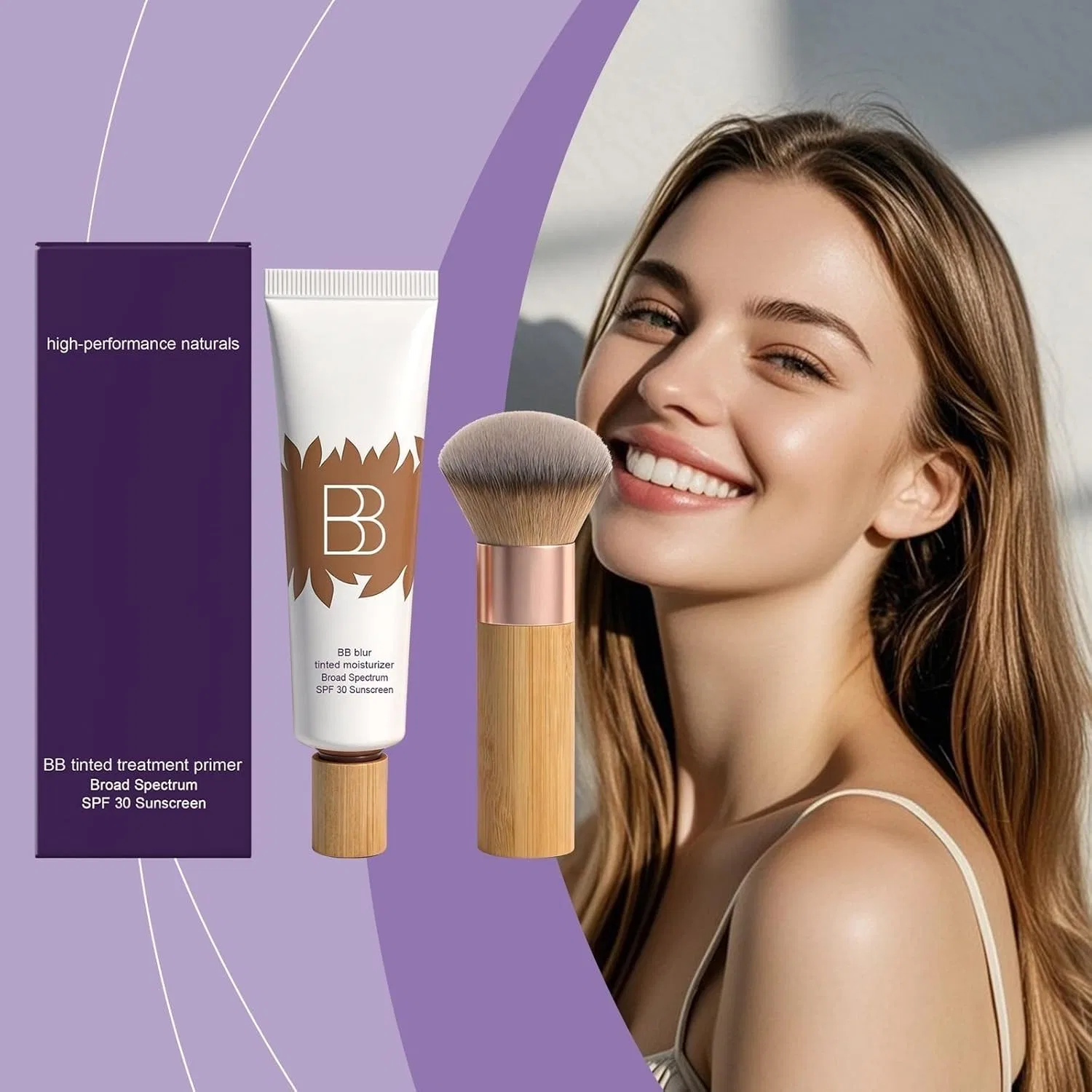 Тональный BB-крем с SPF 30 и кистью Generisch, 2 Sets — фото 2