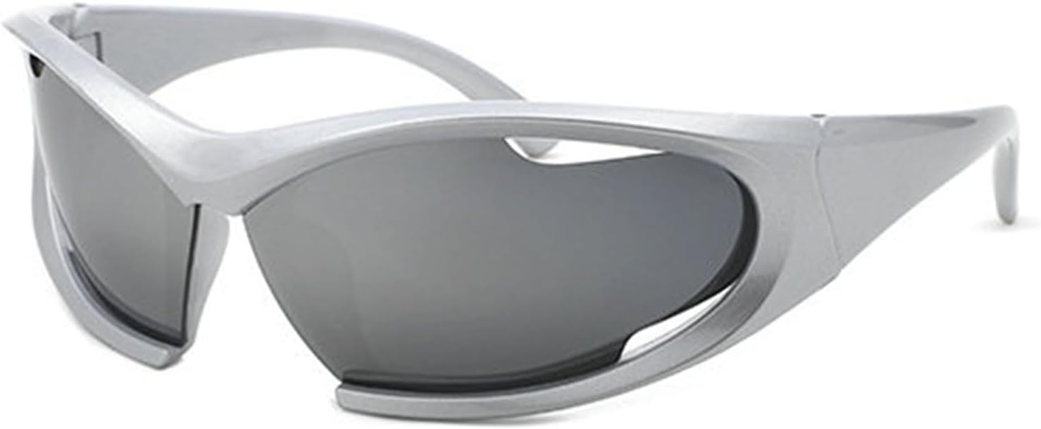 

Модные футуристические солнцезащитные очки овальной формы с обтекаемой формой для женщин и мужчин, стильные спортивные очки в стиле панк 2000-х, защита от ультрафиолета UV400 S68 helena, C6