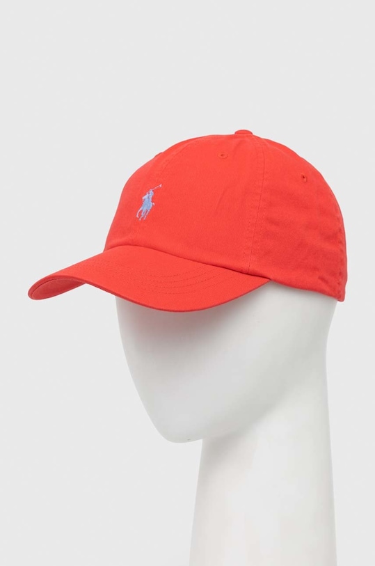 

Хлопковая кепка с козырьком Polo Ralph Lauren, красный