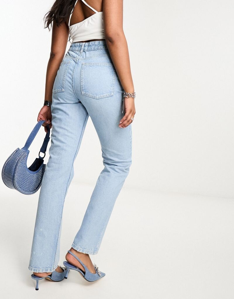 

Голубые прямые джинсы в стиле 90-х ASOS DESIGN