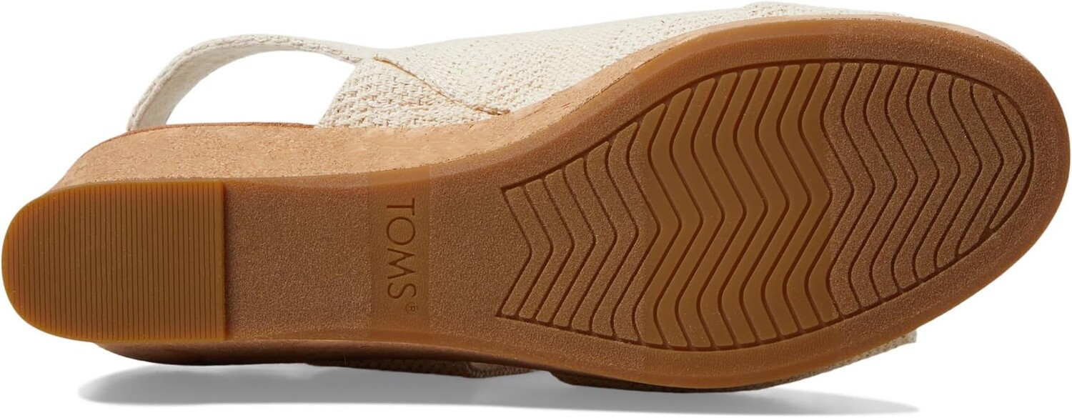 Сандалии TOMS Claudine, цвет Natural Metallic Linen — фото 3