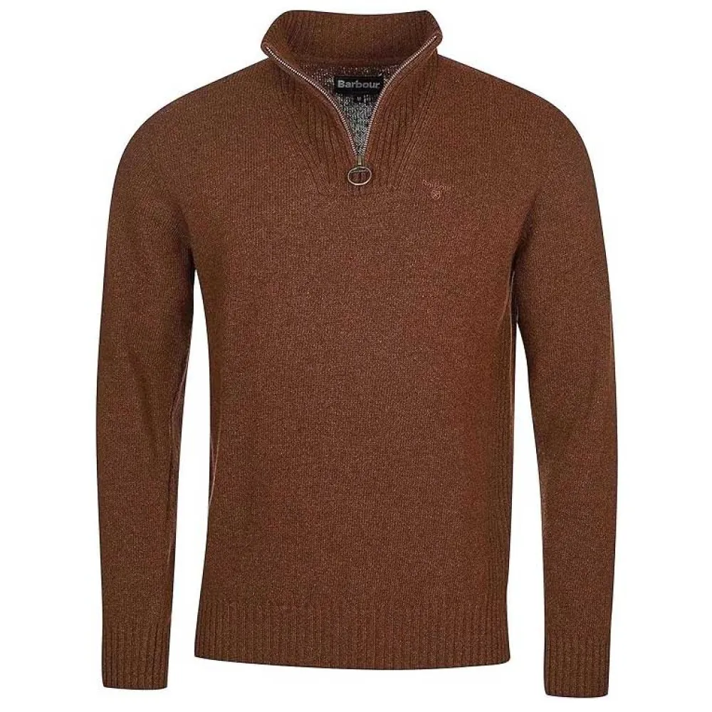 

Свитер Barbour Essential half zip, коричневый
