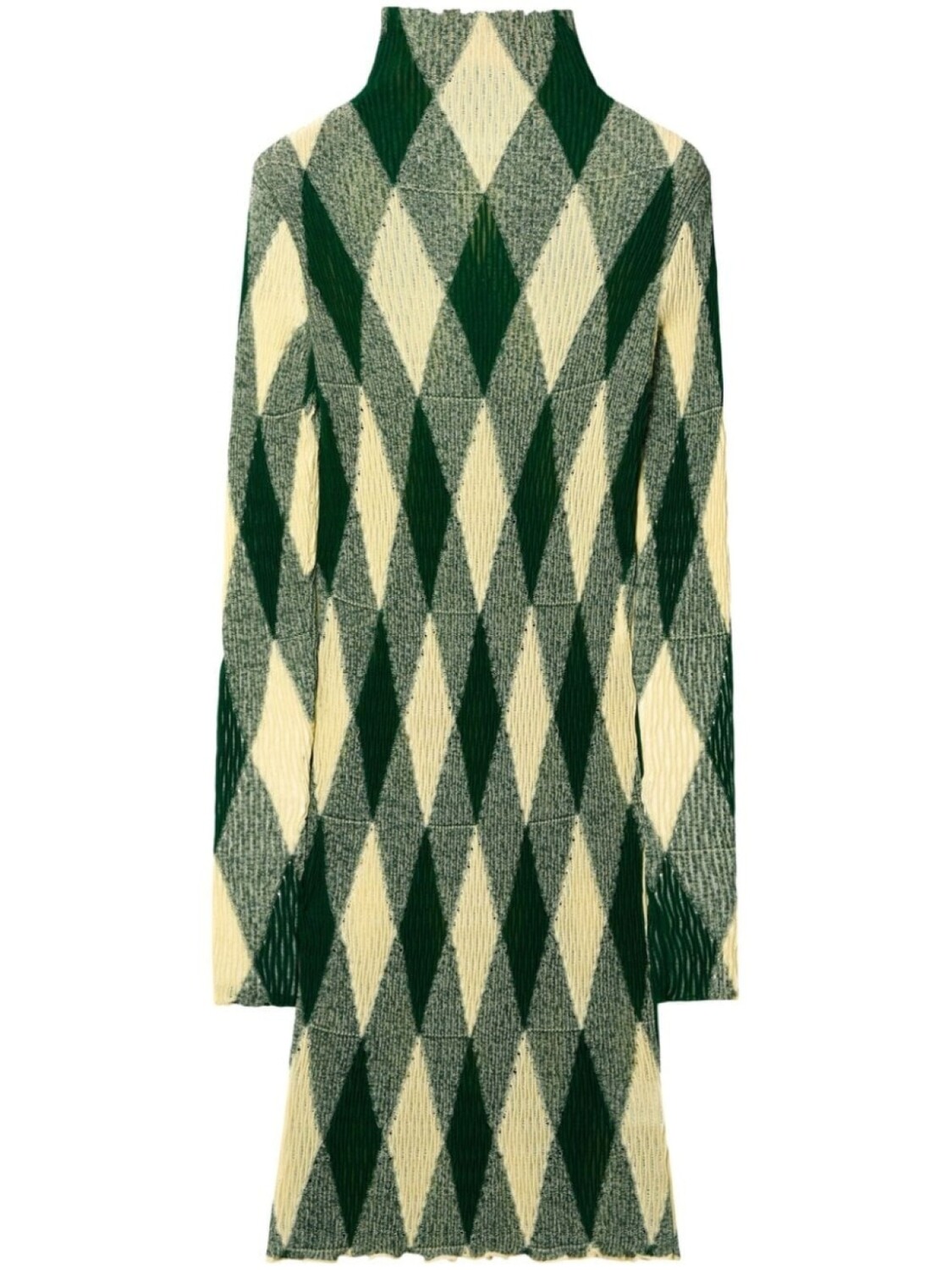 

Burberry платье в рубчик с узором аргайл, зеленый