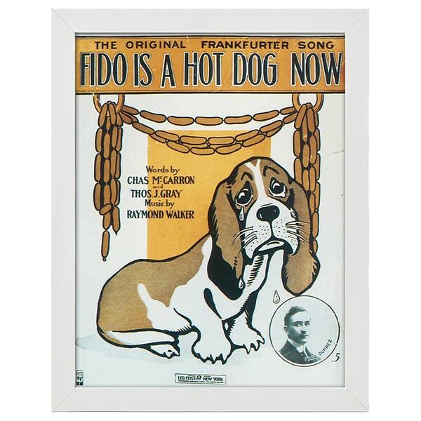 

Рамка для фотографий LegendArte Fido is A Hot Dog Now, белый