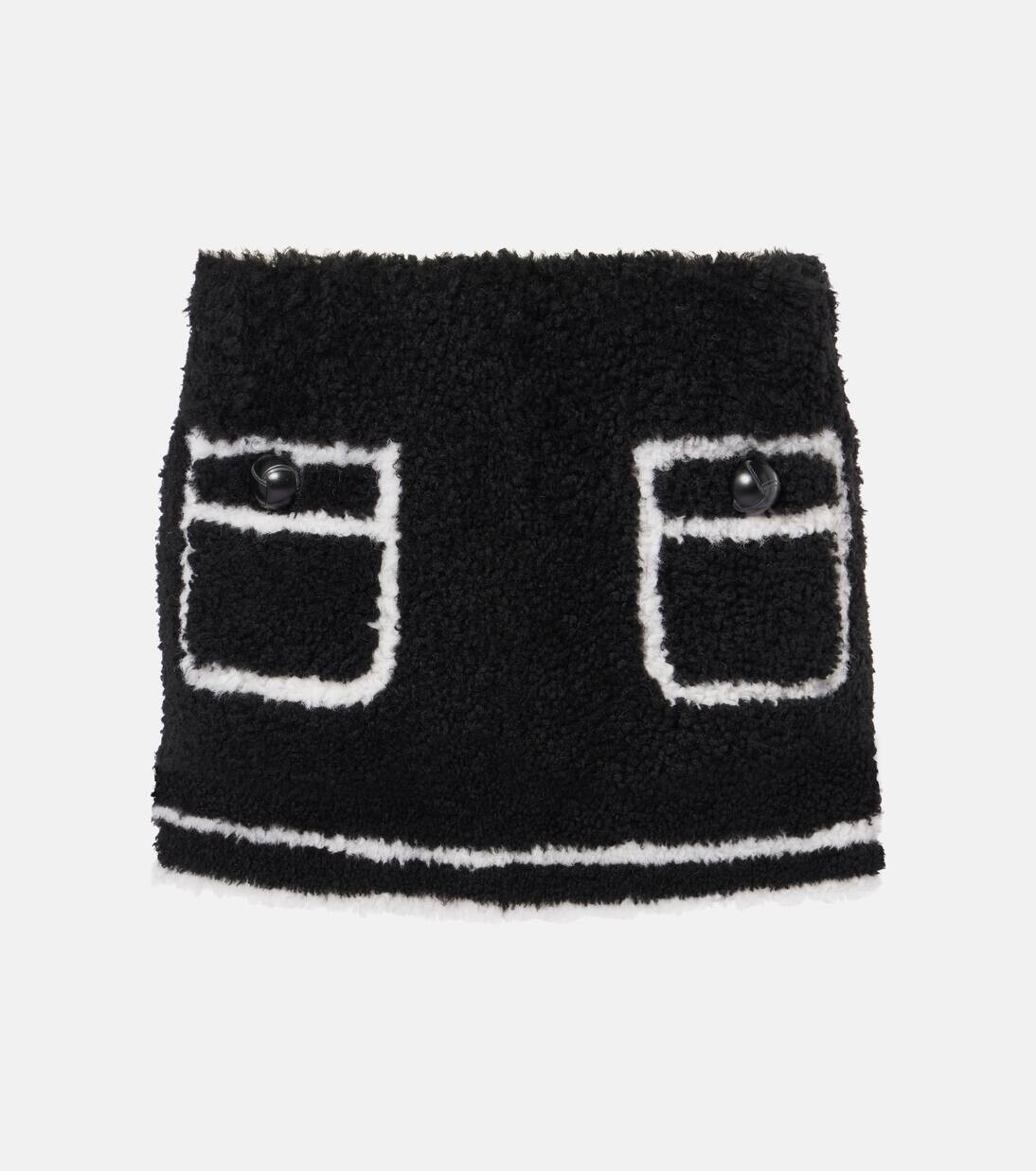 

Мини-юбка из овчины Blancha, цвет nero-latte