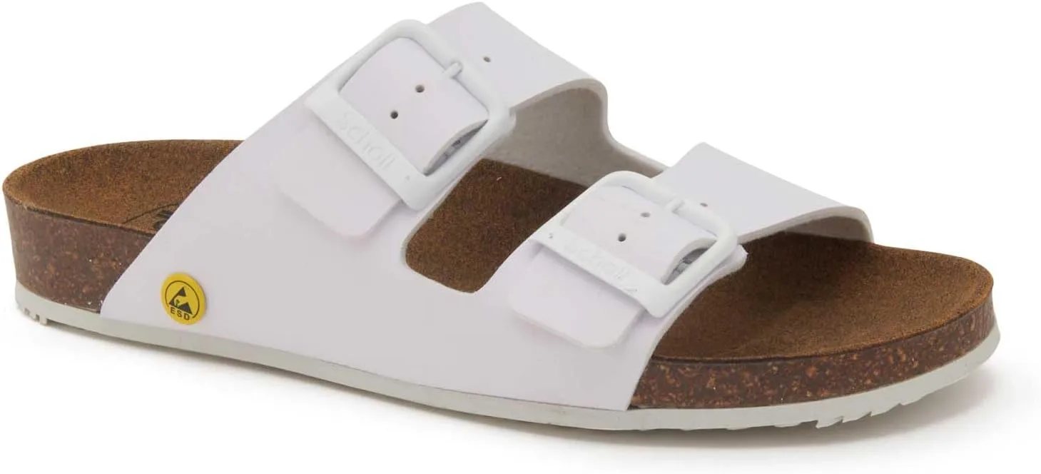 Сандалии Scholl Unisex Cork Pro 2 FibbieFlat, белый — фото 2