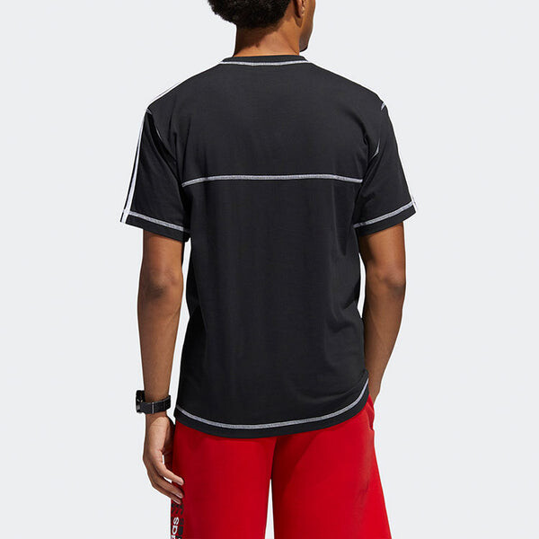 Футболка originals ribbed round neck short sleeve black Adidas, черный — фото 3
