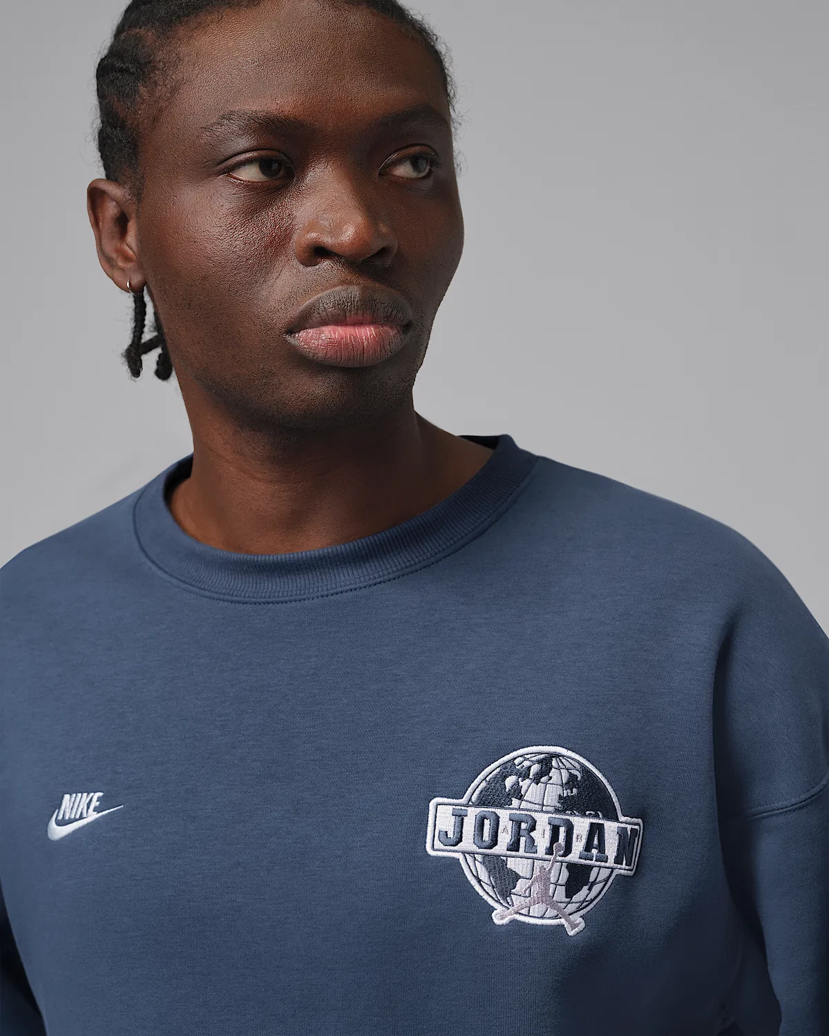 Мужская футболка с круглым вырезом Jordan Brooklyn, Squadron Blue/Aura — фото 3