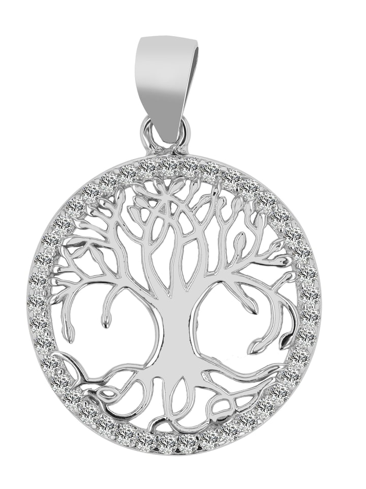 

Adeliás Женский кулон - кулон «Древо жизни» из серебра 925 пробы с кубическим цирконием в серебряной оправе