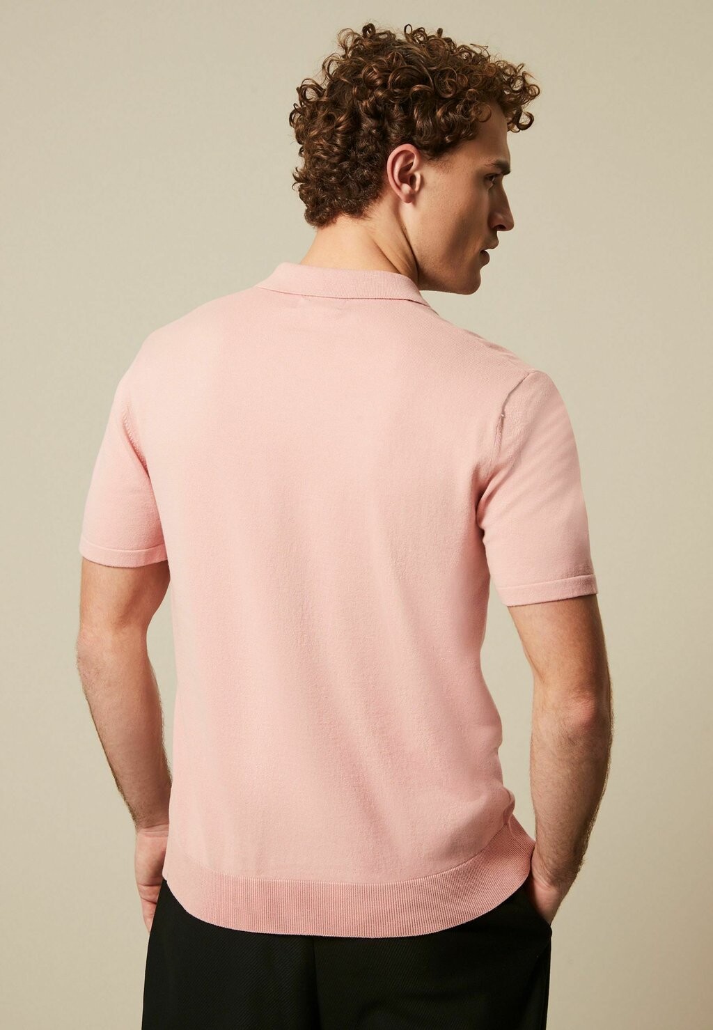 

Рубашка-поло Short Sleeve Regular Fit Next, розовая