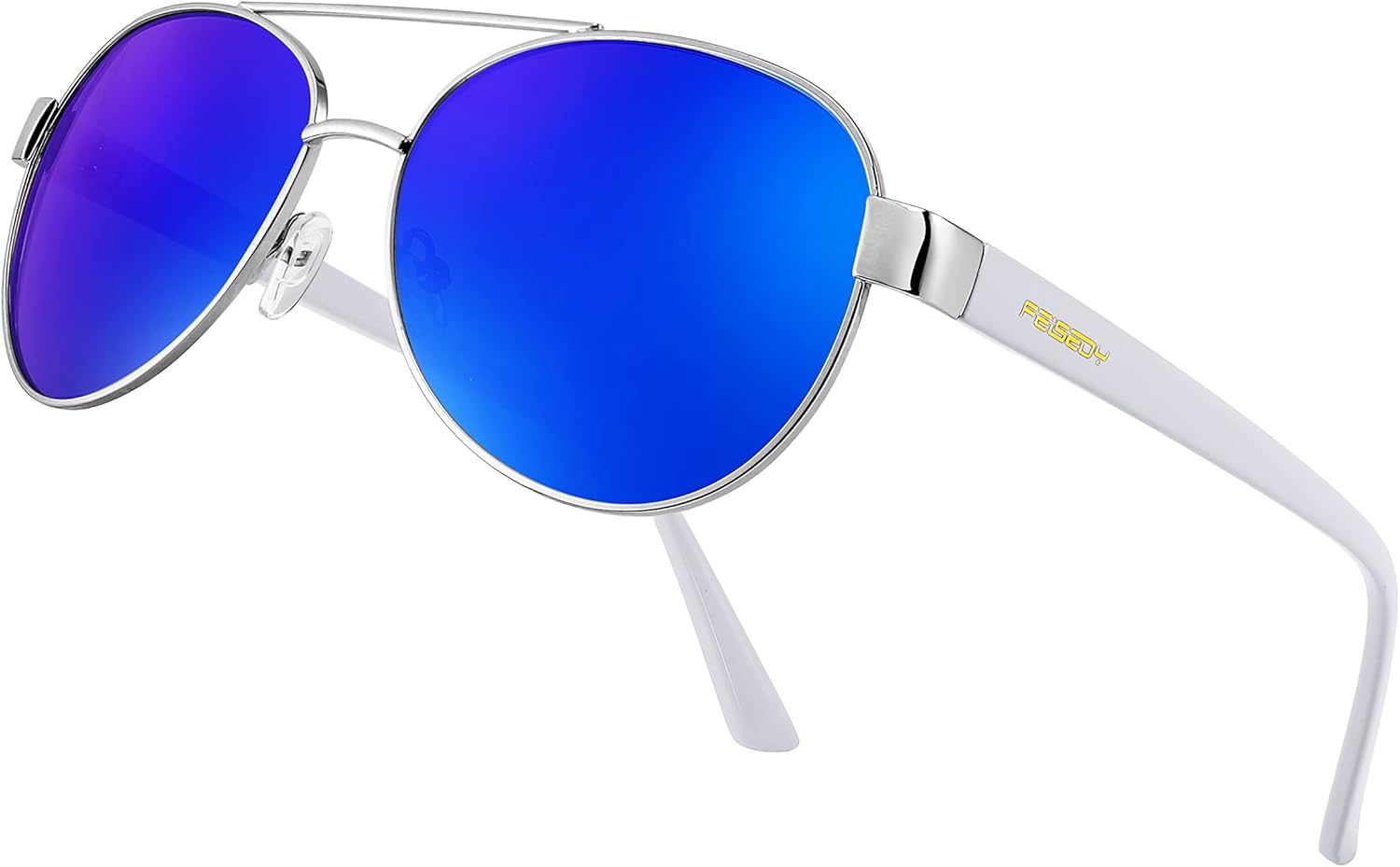 

Классические солнцезащитные очки-авиаторы FEISEDY для женщин, поляризованные очки-пилот для мужчин, защита UV400, для вождения, рыбалки, гольфа, B4109, 004 Sliver Frame/Blue Mirror Lenses