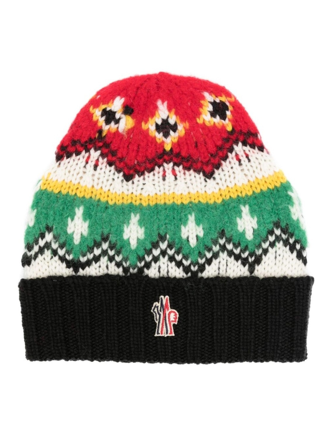 

Moncler Grenoble шапка бини с нашивкой-логотипом, красный