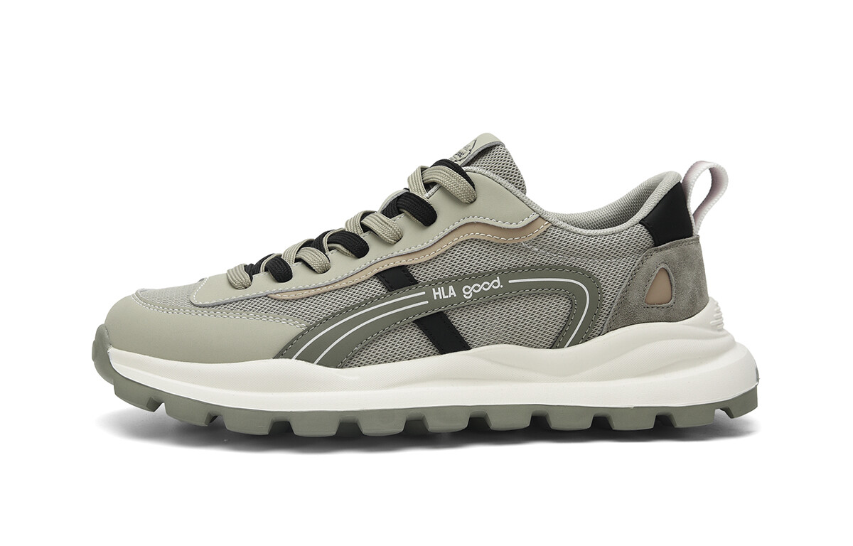 

Кроссовки мужские Lifestyle Shoes Men Low-Top Hla, цвет Gray Green