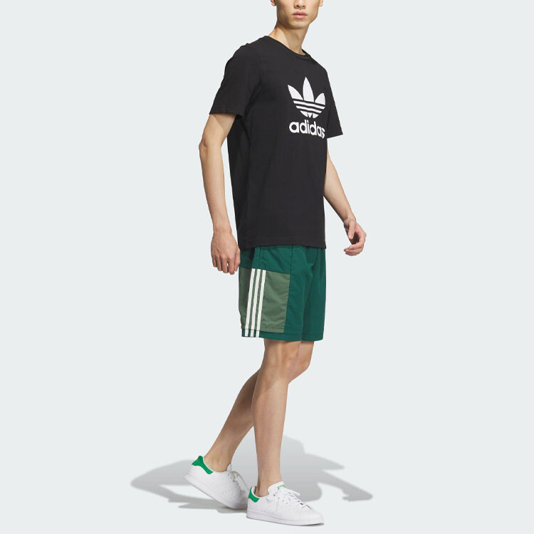 Повседневные шорты мужские лесной зеленый Adidas Originals, зеленый — фото 4