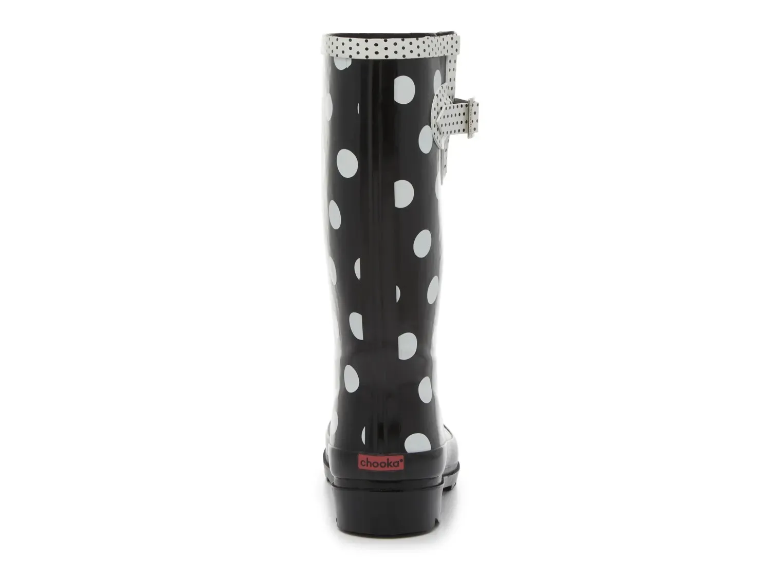 Сапоги Chooka Rob Dots Rain Boot, черно-белый узор в горошек — фото 4