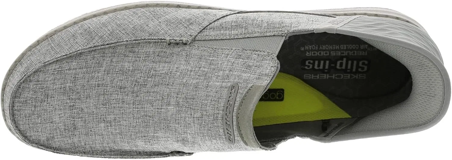 Мокасины с сеткой Skechers, серый — фото 3