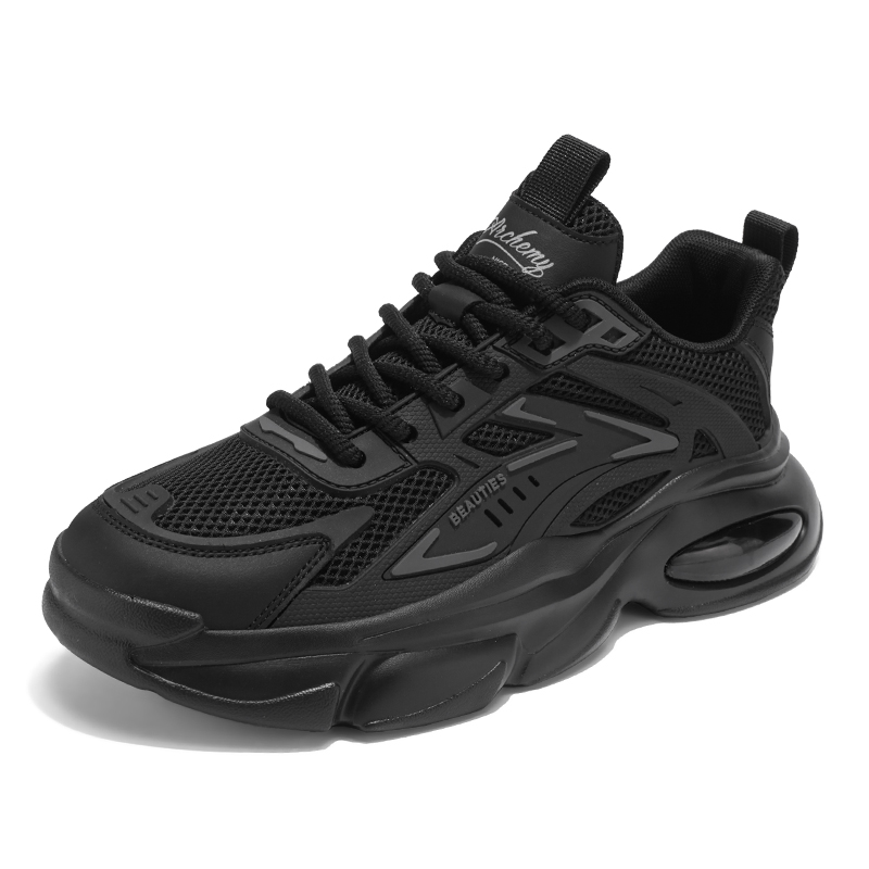 

Низкие, износостойкие, нескользящие, массивные, мужские кроссовки TONYBEAR, Black