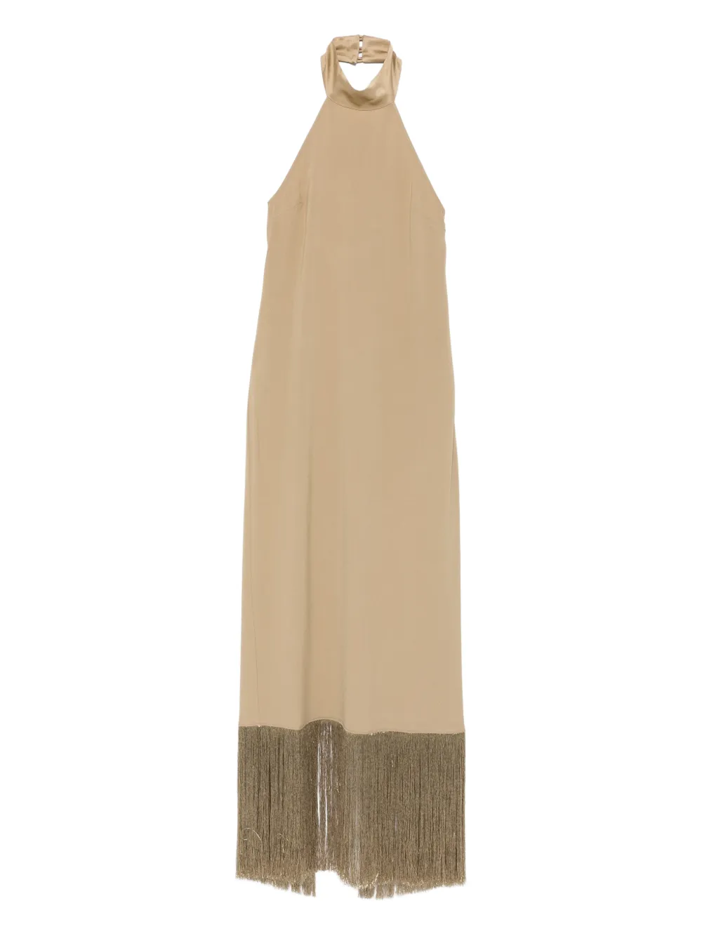 

Макси-платье на шее с бахромой Taller Marmo, светло-коричневый