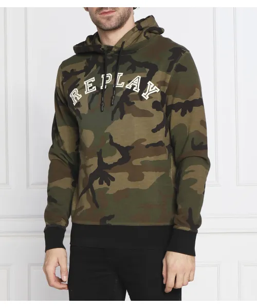 

Толстовка Regular fit Replay, зеленый