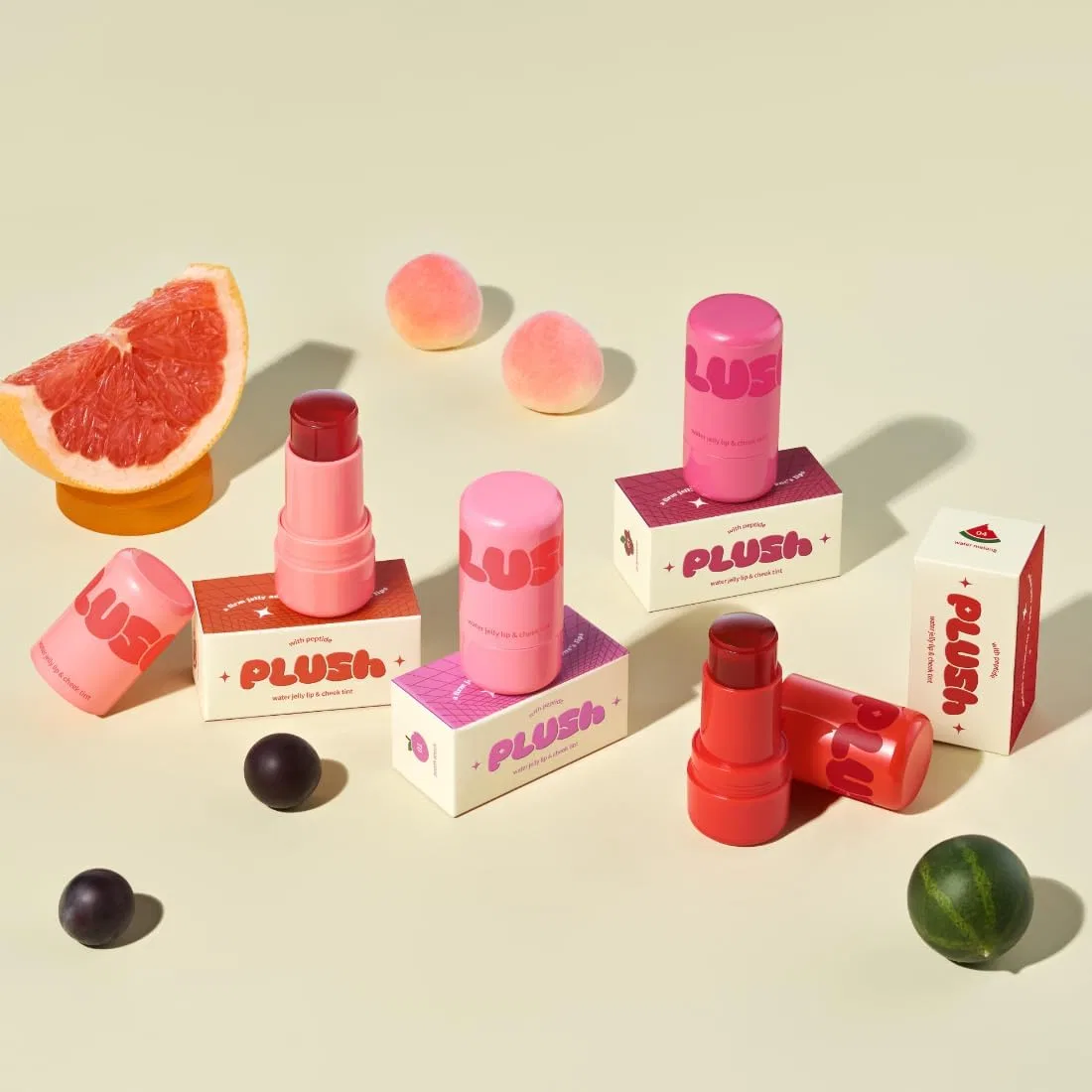 Тинт для губ и щек Elensilia Plush Water Jelly Peach Attack 10 г розовый — фото 4