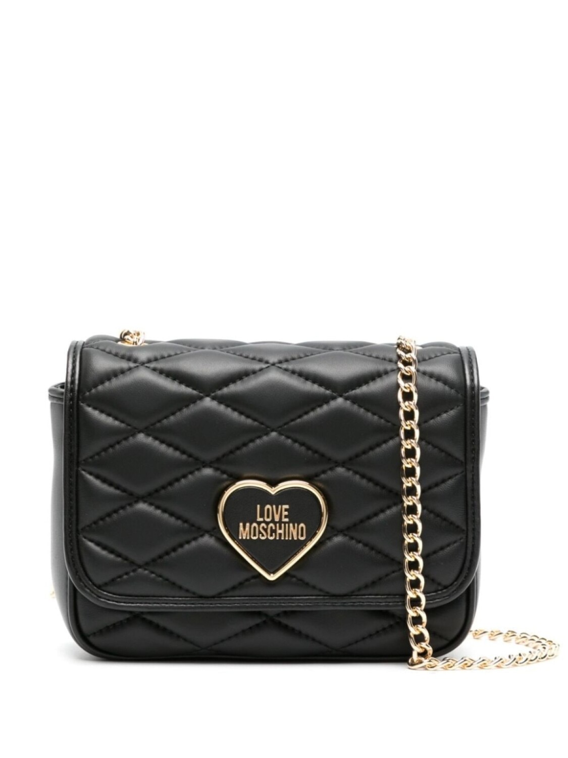 

Стеганая сумка через плечо с логотипом Love Moschino, черный