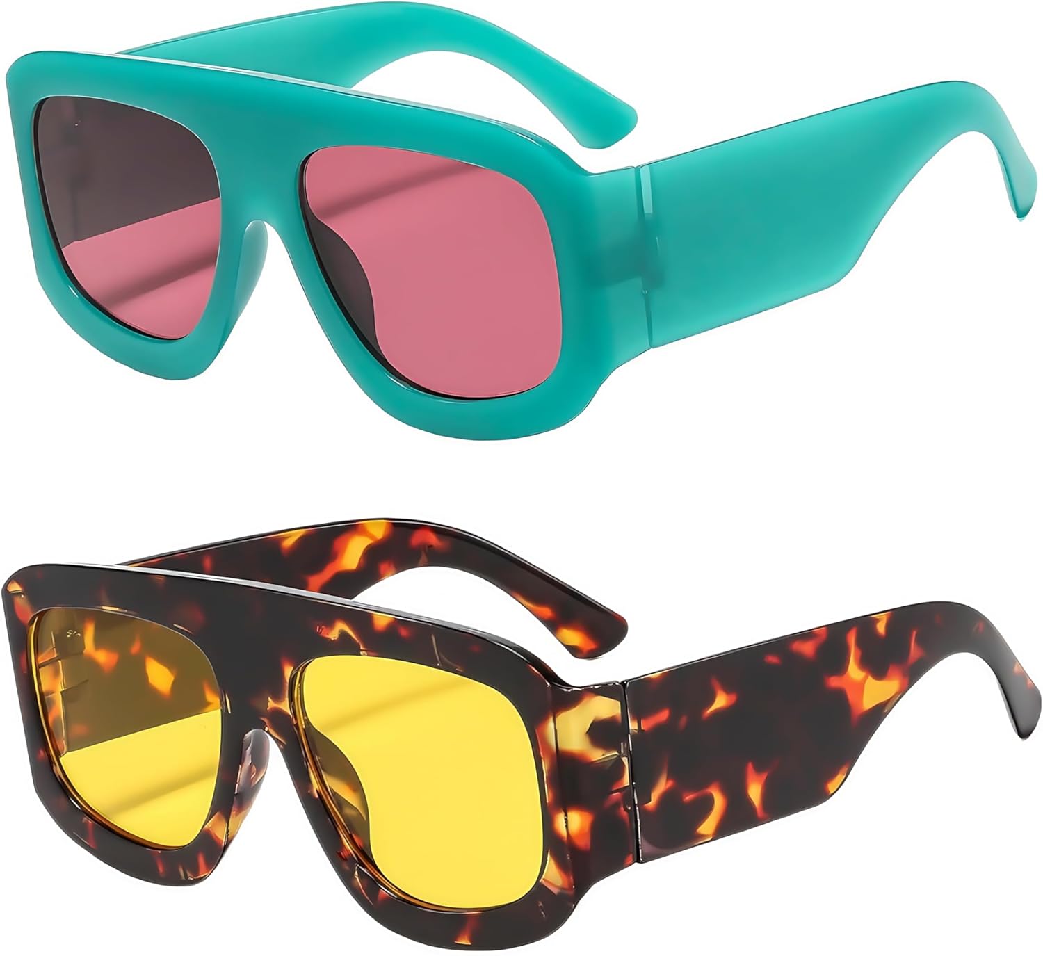 

Солнцезащитные очки-авиаторы большого размера в стиле Y2K, дизайнерские, модные, для летних вечеринок, унисекс, для женщин и мужчин, с защитой от ультрафиолета UV400 NLEYANB, C8+c10