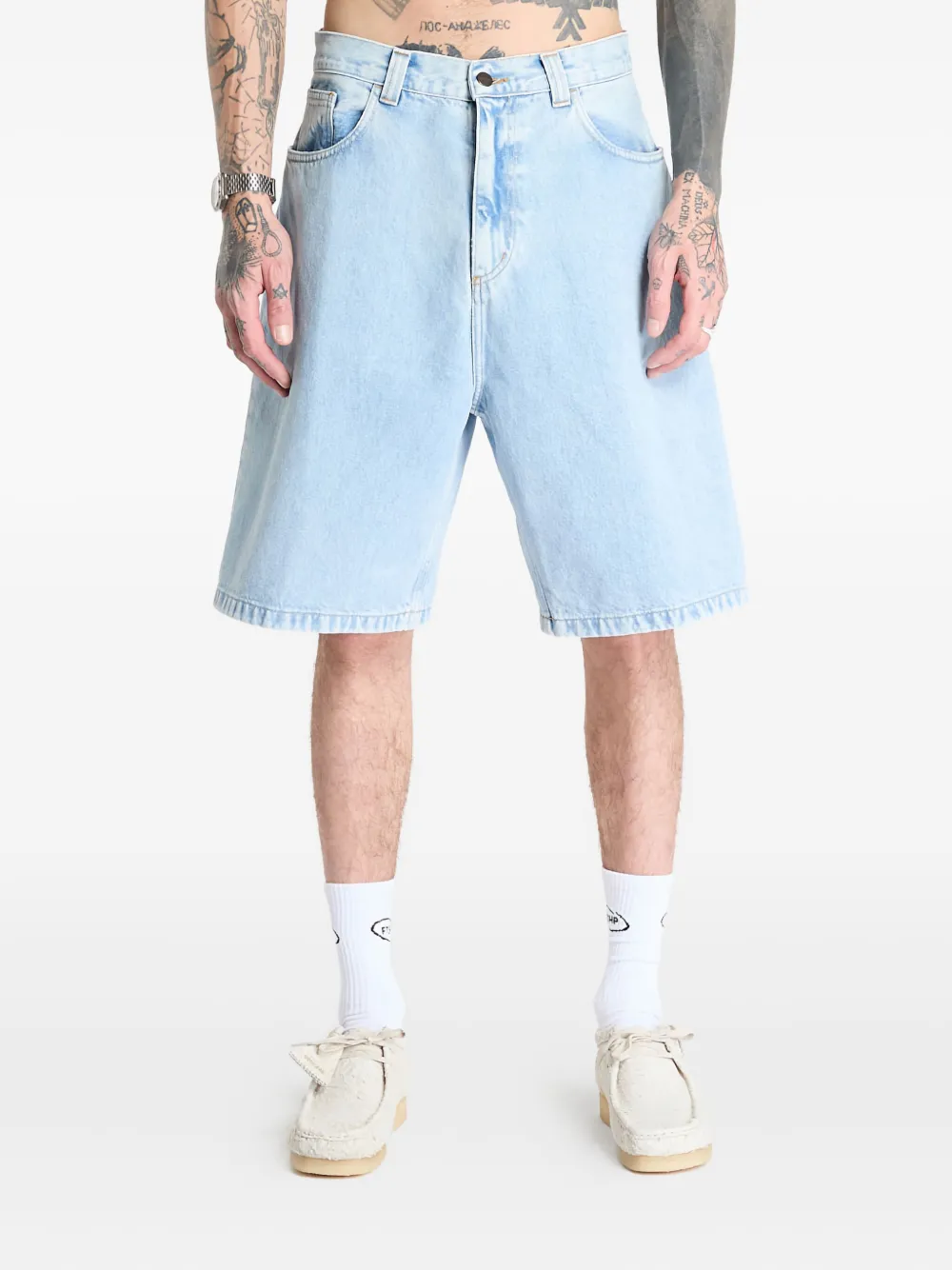 

Джинсовые шорты с завышенной талией Carhartt Wip, синий