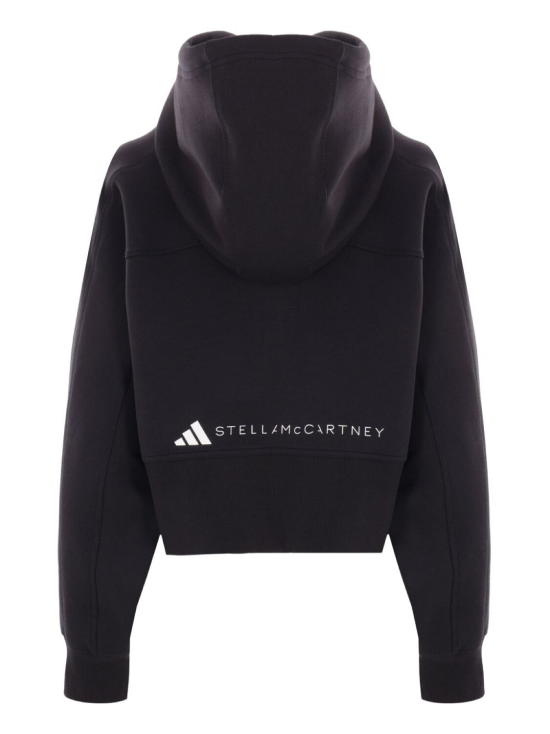 Укороченная толстовка с капюшоном adidas by Stella McCartney, черный — фото 2