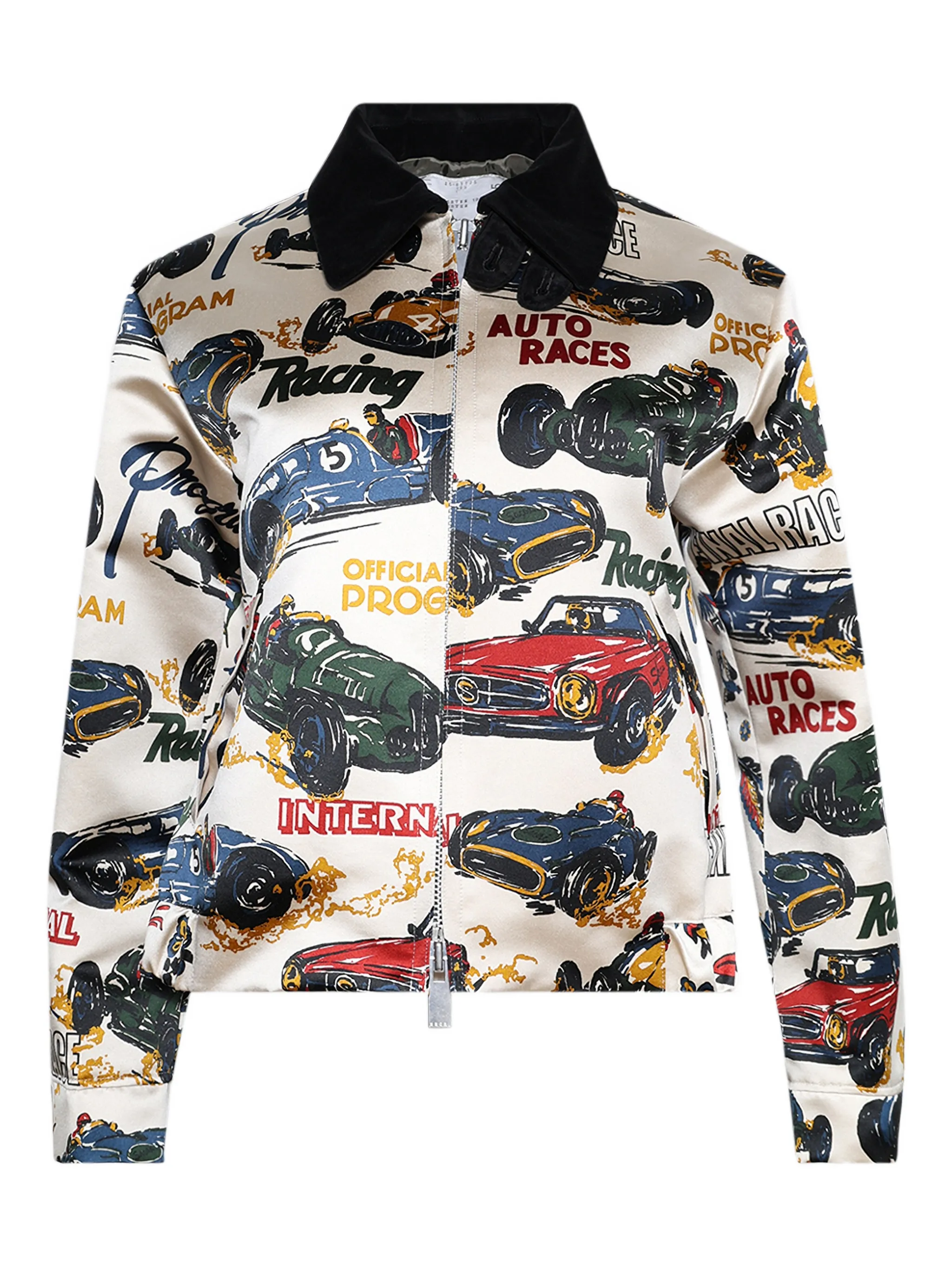 

Куртка на молнии с принтом Sacai, нейтральный