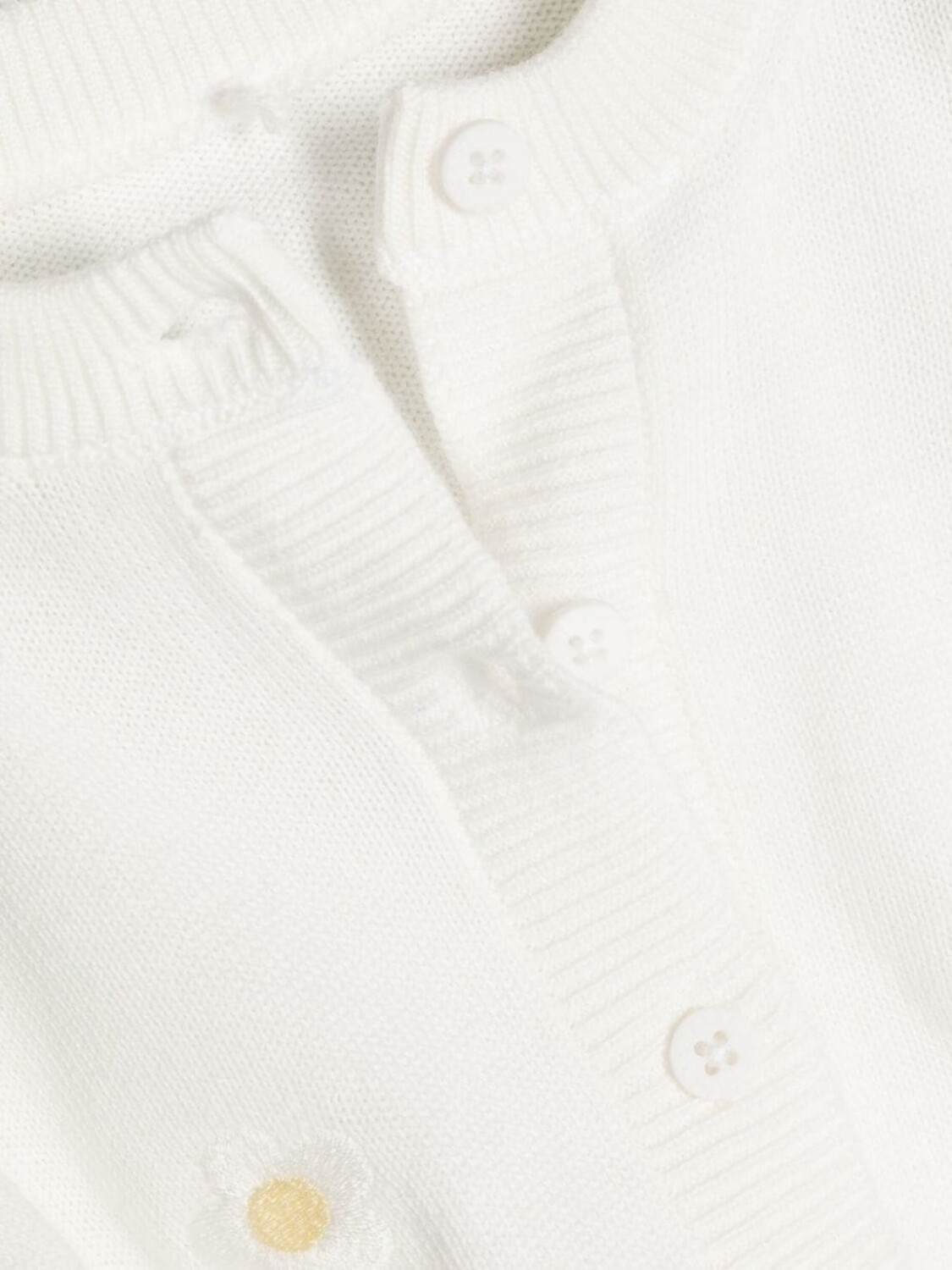 Stella McCartney Kids кардиган на пуговицах с цветочной вышивкой, белый — фото 3
