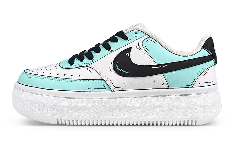 

Кроссовки Nike Court Vision 1 Skateboard Shoes Women's Low-Top White/Green Black