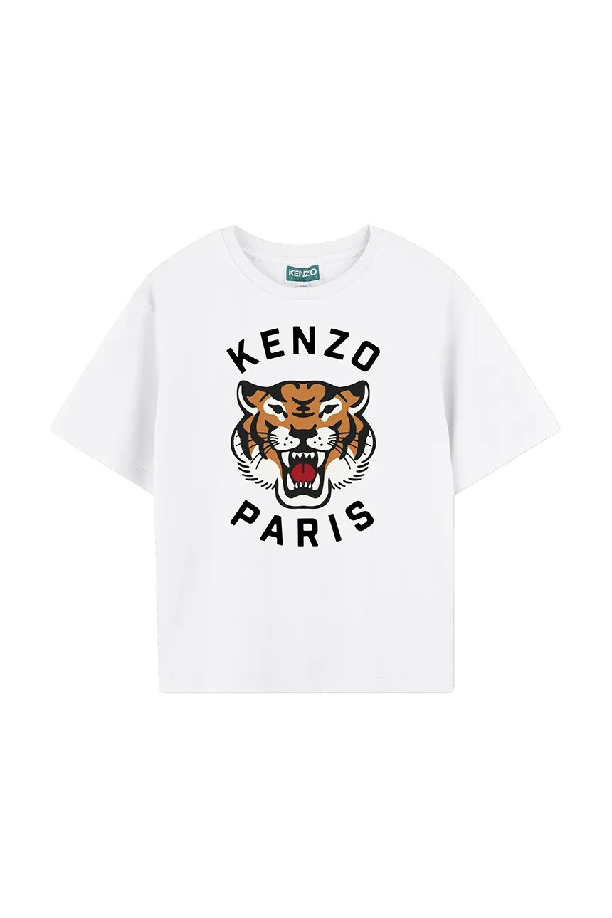 

Детская хлопковая футболка Kenzo Kids, белый