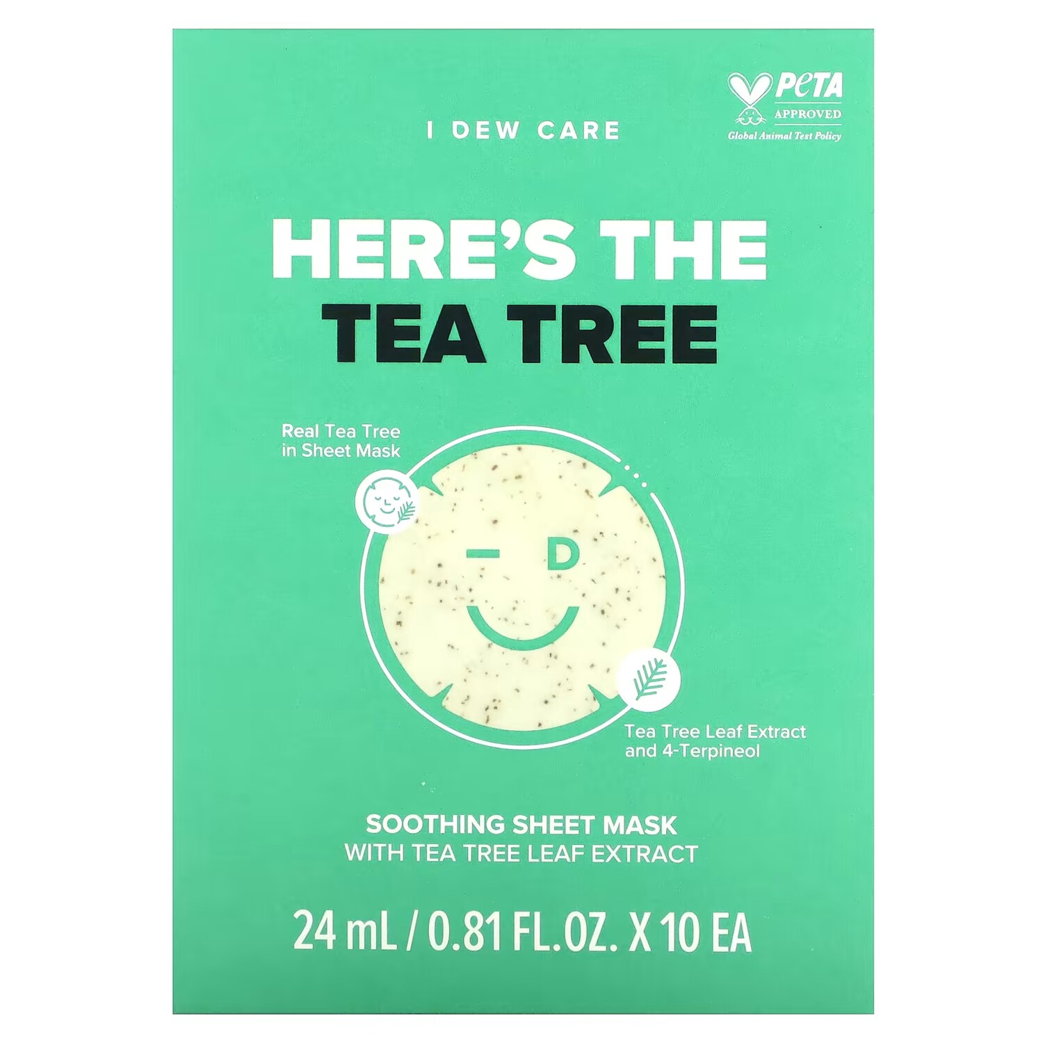 

Маска I Dew Care Here´s The Tea Tree успокаивающая, 10 тканевых масок