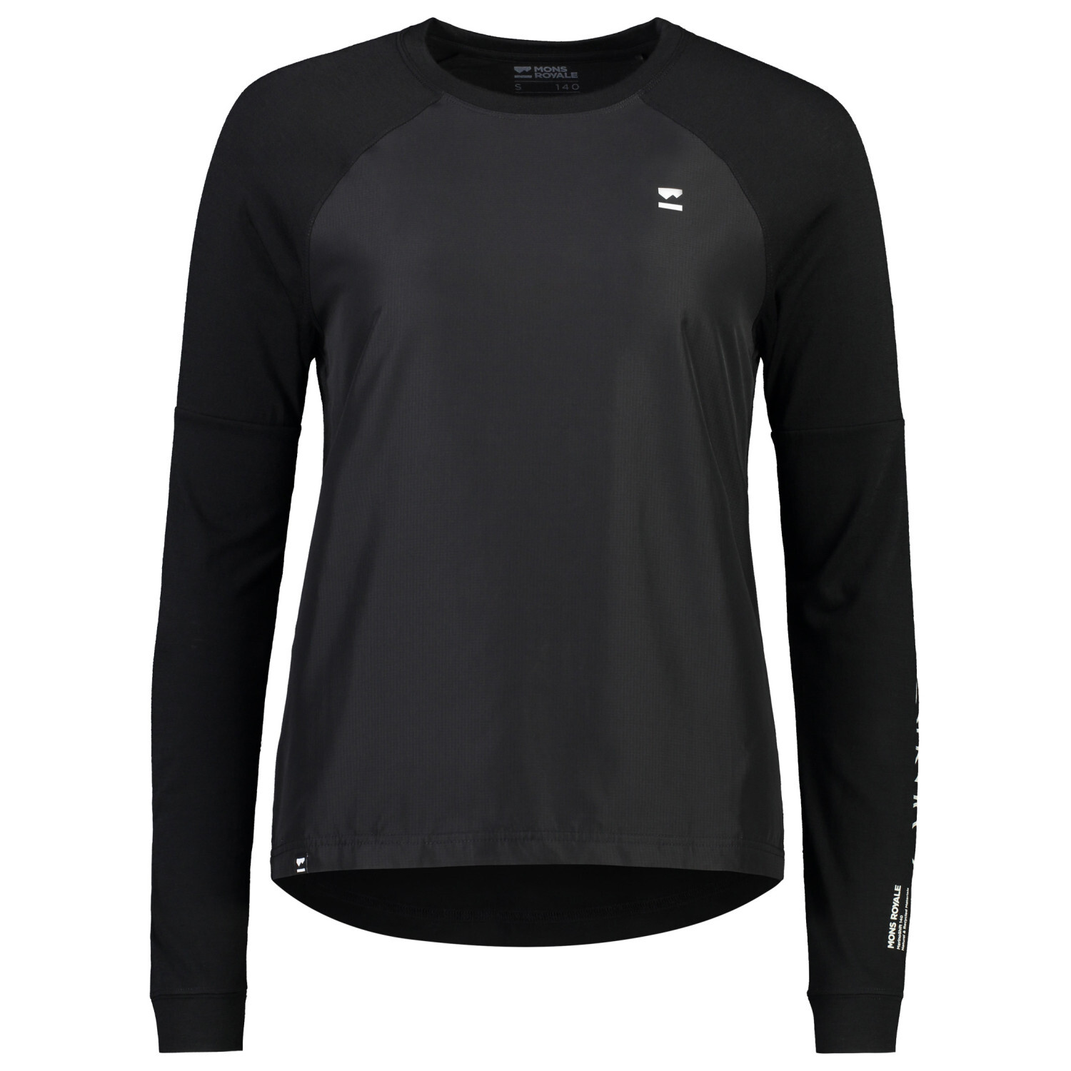 

Велосипедный трикотаж Mons Royale Women's Tarn Merino Shift Wind Jersey, цвет Black II