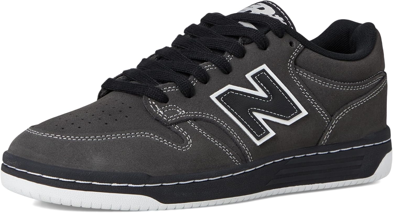 Кроссовки New Balance 480 V1 для мужчин и женщин, черный/серый/темно-серый — фото 2