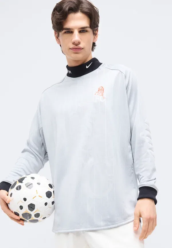 Толстовка Nike Performance Chelsea FC, wolf grey/turf orange/pitch blue/white, серый волк/оранжевый/синий/белый — фото 4