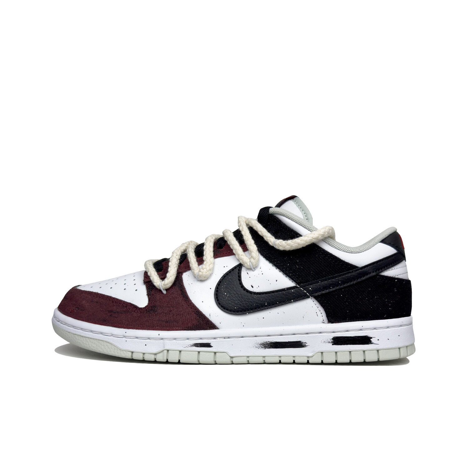 

Кроссовки Nike Dunk Skateboarding Shoes Men Low-top Black/White/Red, черный
