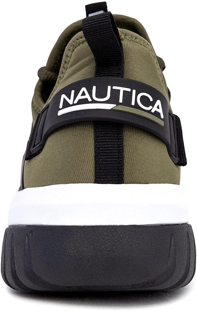 Мужские кроссовки Nautica: спортивные, удобные, повседневные обувь на шнуровке для ходьбы, черный/оливковый — фото 3