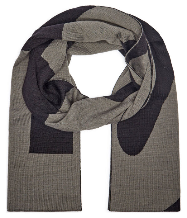 

Шарф шерстяной Boss Green Arev_Scarf, серый / черный